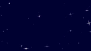 Işıldayan arka plan yıldızları canlandırması