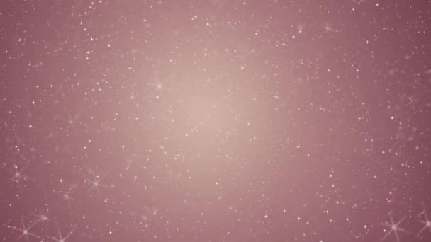 Sternenstaub Rosa Glitzersterne Hintergrund Funkelndes Blinzeln — Stockvideo