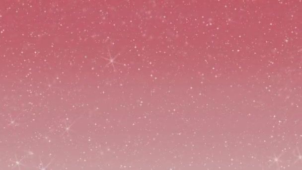 Stardust Roze Glitter Sterren Achtergrond Sprankelende Knipoog — Stockvideo
