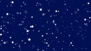 Mavi yıldızlar parlak yıldız desenli arkaplan canlandırması