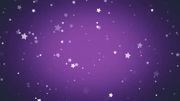 Stardust Brillante Púrpura Brillo Estrellas Fondo — Vídeos de Stock