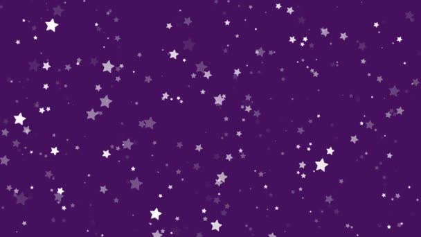 Звездная Пыль Сверкающий Фиолетовый Блеск Звезды Фон — стоковое видео