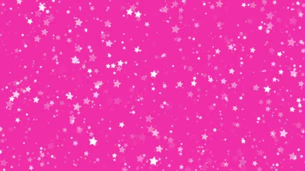Stardust Sparkling Pink Glitter Stars Background — Stock Video