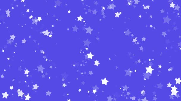 Blaue Sterne Glitzern Sternenmuster Hintergrund Animation — Stockvideo