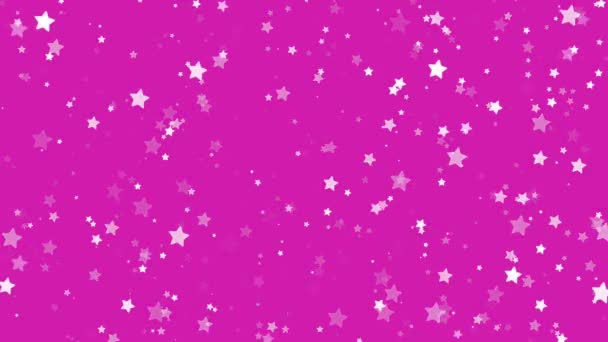 Stardust Sparkling Pink Glitter Stars Background — Stock Video