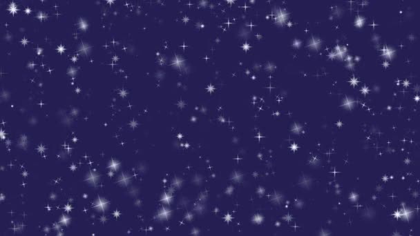 Estrellas Azules Brillo Estrella Patrón Fondo Animación — Vídeo de stock