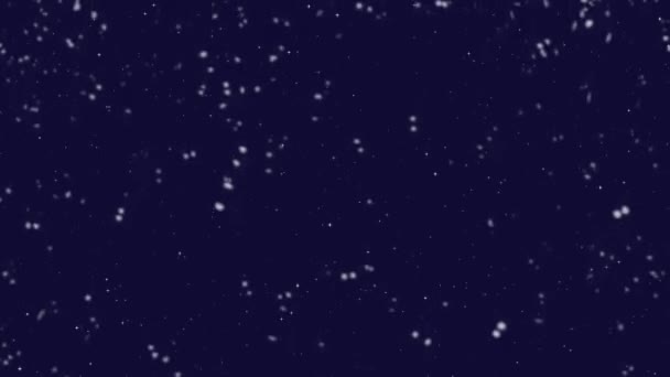 Sníh Animace Zimní Sněhové Vločky Zasněžené Mrazivé Modré Pozadí — Stock video