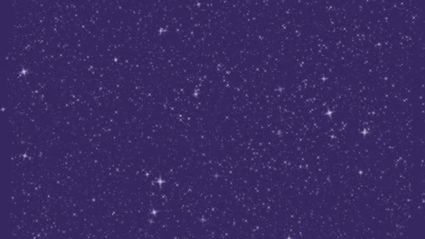 Stardust Sparkling Blue Glitter Stars Background — Stock Video