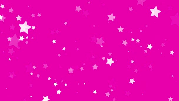 Αστρόσκονη Αφρώδη Ροζ Γκλίτερ Αστέρια Φόντο — Αρχείο Βίντεο