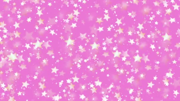 Stardust Sparkling Pink Glitter Stars Background — Stock Video © ValeAl