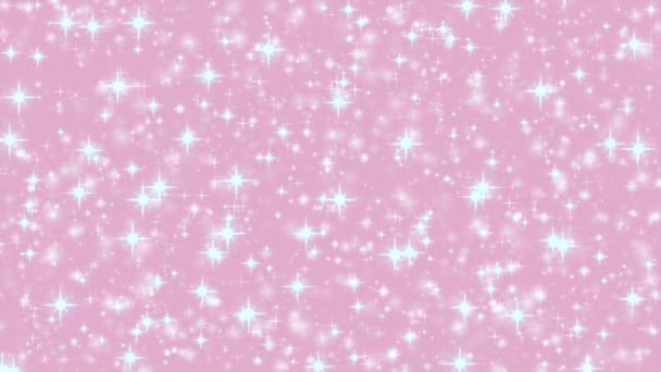 Sterne Nahtlose Muster Sternform Hintergrund Rosa — Stockvideo