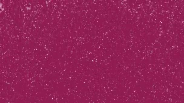 Glitter Schnee Schnee Winter Sterne Hintergrund — Stockvideo