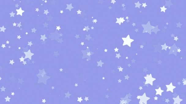 Sterne Nahtlose Muster Sternform Blinkenden Blaugrund — Stockvideo