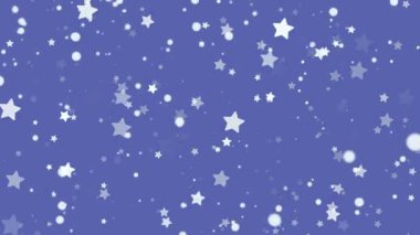Yıldızsız desen yıldız şekli yanıp sönen mavi arkaplan