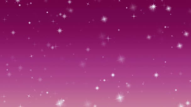 粉色闪烁着星光的背景 — 图库视频影像