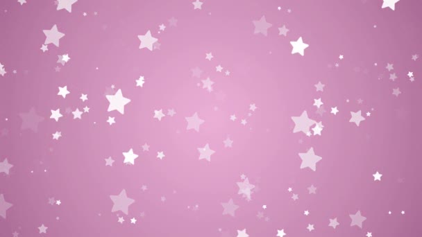 Stars Seamless Pattern Star Shape Background Pink — Stock Video