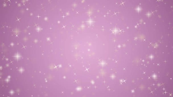 Stars Seamless Pattern Star Shape Background Pink — Stock Video