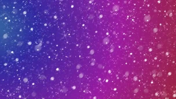 Kış Yıldızlarının Arka Planında Parlak Kar Yağışıweather Forecast — Stok video