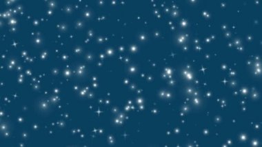 Mavi yıldızlar yanıp sönen yıldız arkaplanı