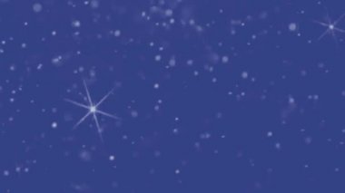 Mavi yıldızlar yanıp sönen yıldız arkaplanı