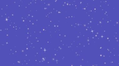 Mavi yıldızlar yanıp sönen yıldız arkaplanı