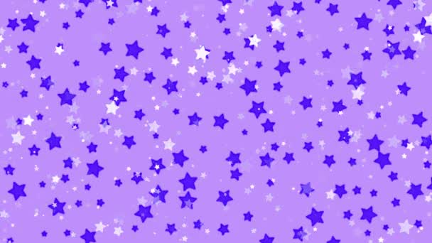 星の背景甘い点滅星の形シームレスなパターン — ストック動画