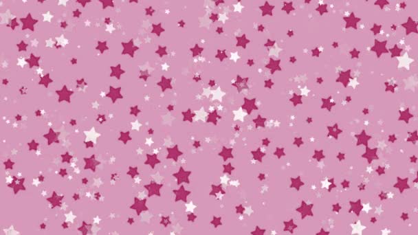 Stars Background Sweet Blinking Star Shape Seamless Pattern — Stock Video