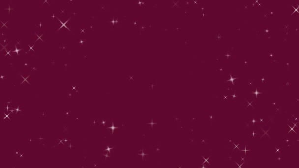 Estrelas Cintilante Piscando Estrela Vermelho Brilhante Fundo — Vídeo de Stock