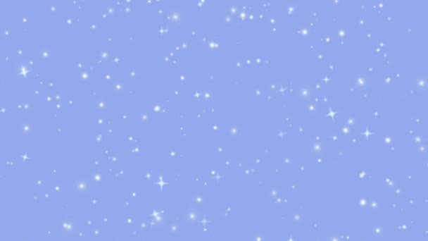 Blue Stars Sparkling Blinking Star Background — Stock Video