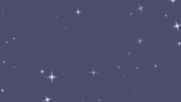 Estrelas Azuis Cintilante Piscar Fundo Estrela — Vídeo de Stock