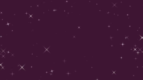 Csillagok Háttér Édes Villogó Csillag Alakja Zökkenőmentes Minta — Stock videók