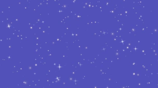 Blaue Sterne Funkeln Blinkenden Sternenhintergrund — Stockvideo