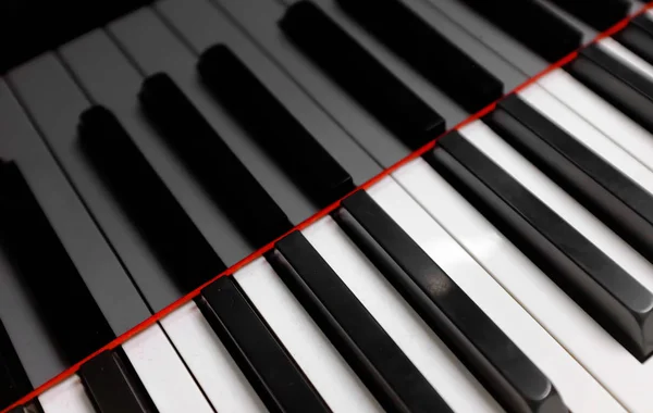 Teclas Piano Blanco Negro — Foto de Stock