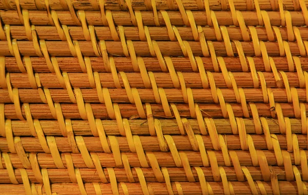 Wickerwork bambù texture sfondo, Tessuto modello strisce di bambù — Foto Stock