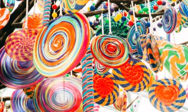 renkli balonlar Lolipop ağaç balon