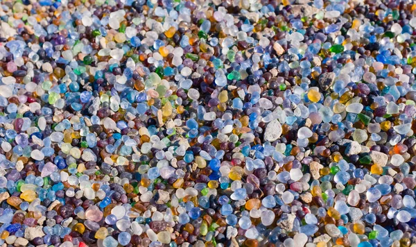 Színes üveg kő strand háttér felülnézet — Stock Fotó