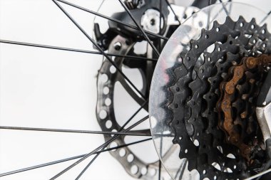 Dağ bisikleti closeup ön derailleur