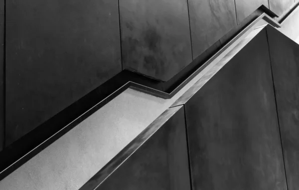 Μαύρο μοντέρνο σχεδιασμό στυλ σκάλες κουπαστή — Φωτογραφία Αρχείου