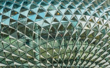 Singapur-24 Mayıs 2017:esplanade tiyatro mimar tasarım detayları