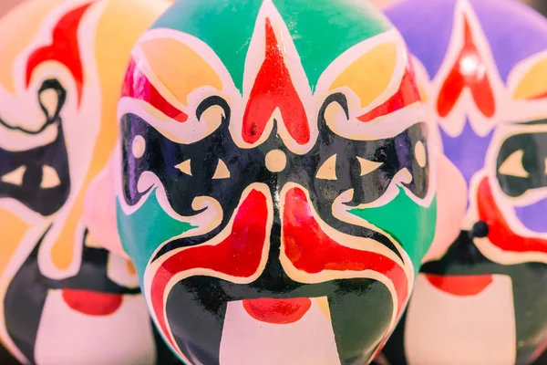 Beijing Oper Maske Spielzeug Anzeige Makro-Ansicht — Stockfoto