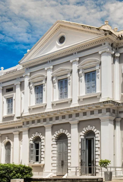 Singapur-30 Haziran 2017:Singapur miras binası cephe görünümü