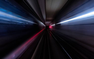 Metro tünel hareket hız demiryolu arka plan
