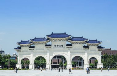 Tayvan,Taipei-05 Eyl 2017: taipei liberty plaza vintage tarzı kapı cephe görünümü