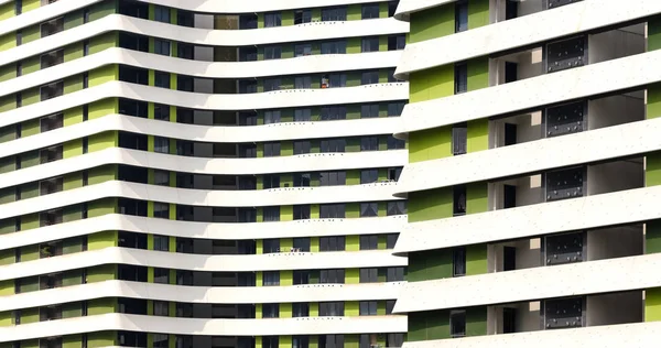 Singapura-23 MAR 2019: Singapura Área de Punggol Terraço aquático fachada do edifício residencial — Fotografia de Stock