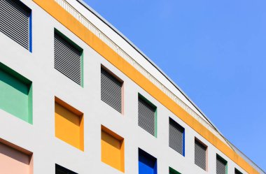 Singapur-Ocak 5 2019:Singapur North Vista İlköğretim Okulu binası cephe