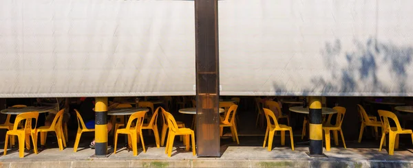 traditional outdoor food court building facade day view