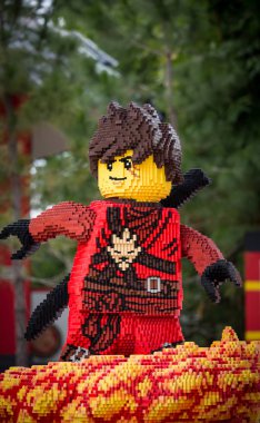 ohor Bahru,Malezya-18 Kasım 2018: legoland tema parkında lego karakter gösterisi