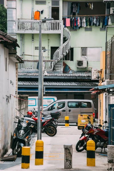 Singapore-01 DEC 2018: Singapore geylang area stile vintage street day view — Foto Stock