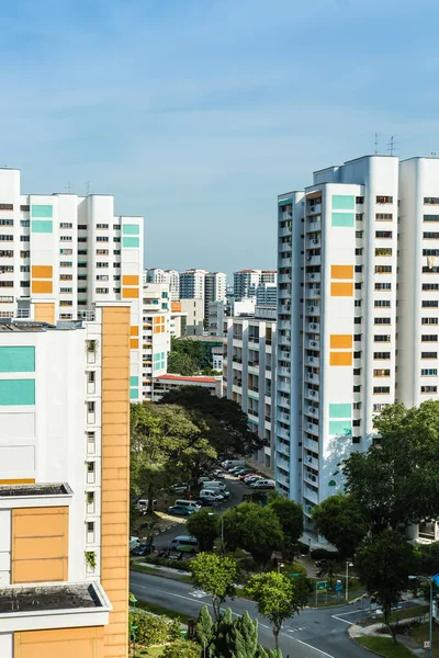 Singapore-18 OCT 2017: Singapore HDB residential building area aerial day view — Stock Photo, Image