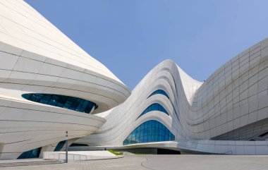 Çin, Hunan, Changsha-08 Sep 2019: Meixi Gölü Uluslararası Kültür Sanat Merkezi